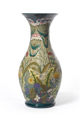 Lot 1511 - A Moorcroft Ryden Lane Pattern Vase, of baluster design with flared neck and rim, No.13/100,...