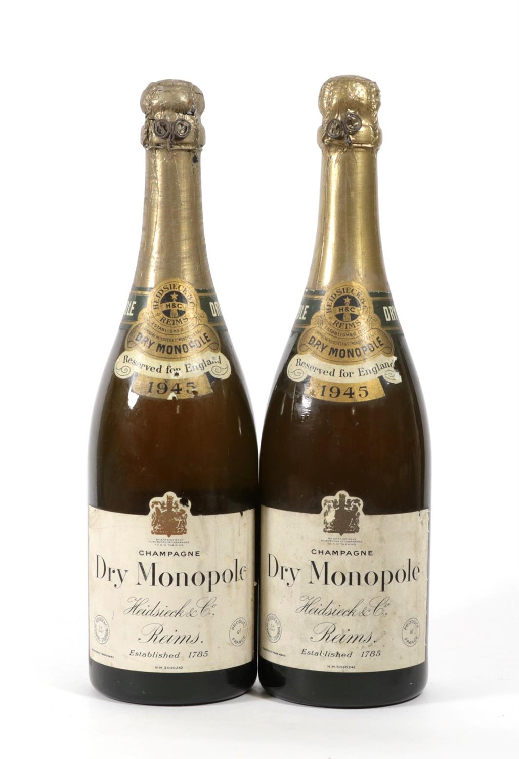 Lot 5001 - Heidsieck & Co. Dry Monopole Champagne 1945 (two bottles)