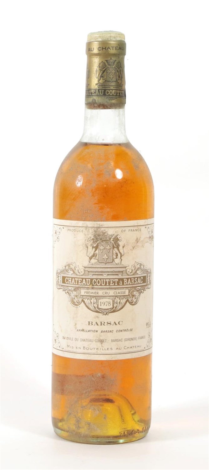 Lot 5042 - Château Coutet 1978, Barsac (one bottle)