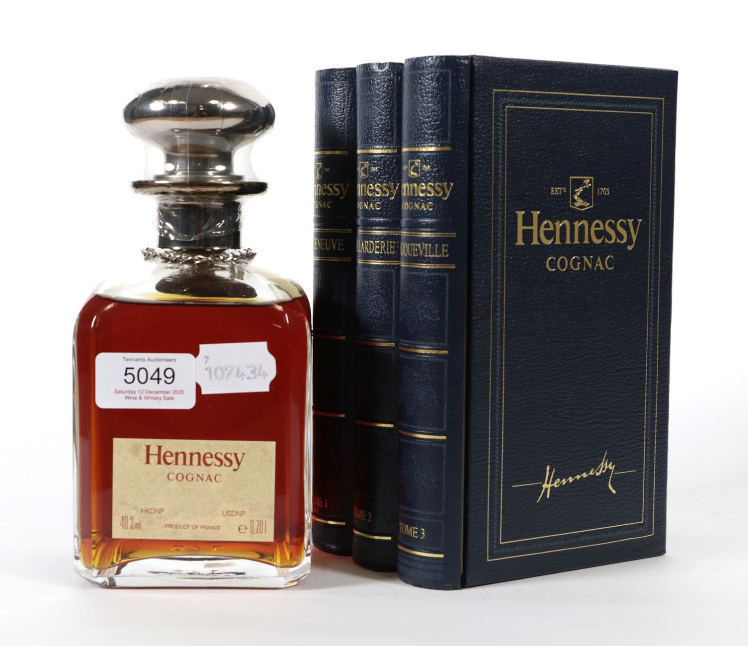 Lot 5049 - Hennessy Cognac Silver Top Tome Decanter,