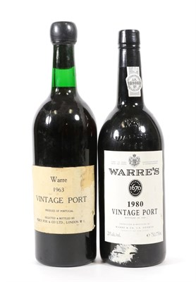 Lot 5060 - Warre's 1963 Vintage Port (one bottle), Warre's 1980 Vintage Port (one bottle) (2)