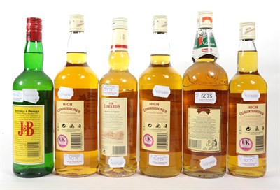 Lot 5075 - High Commissioner Old Scotch Whisky, 40% vol (two litre bottles and one 70cl bottle), J&B Rare...