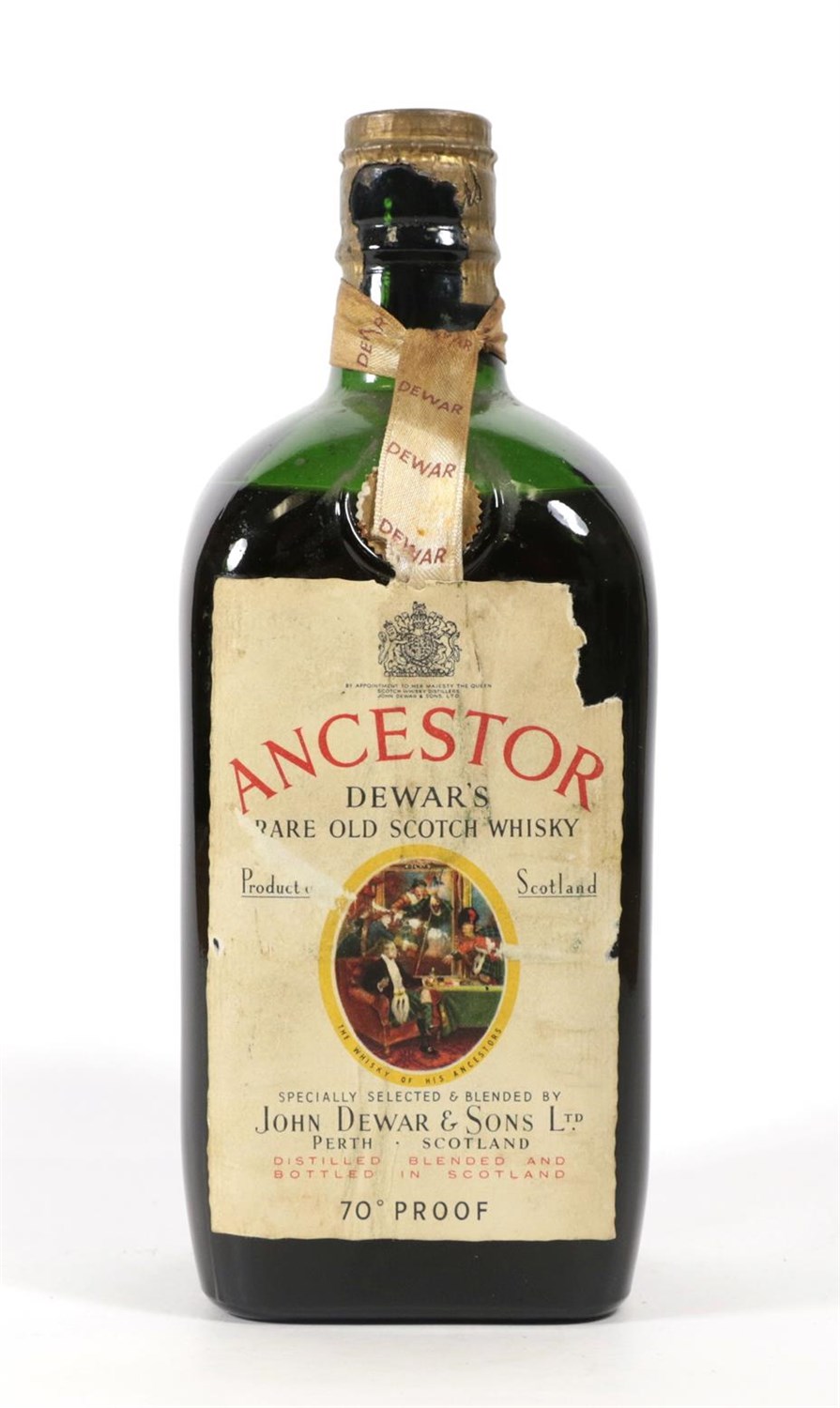 Lot 5078 - Dewar's Ancestor Rare Old Scotch Whisky, 1950s bottling, 70° proof (one bottle)
