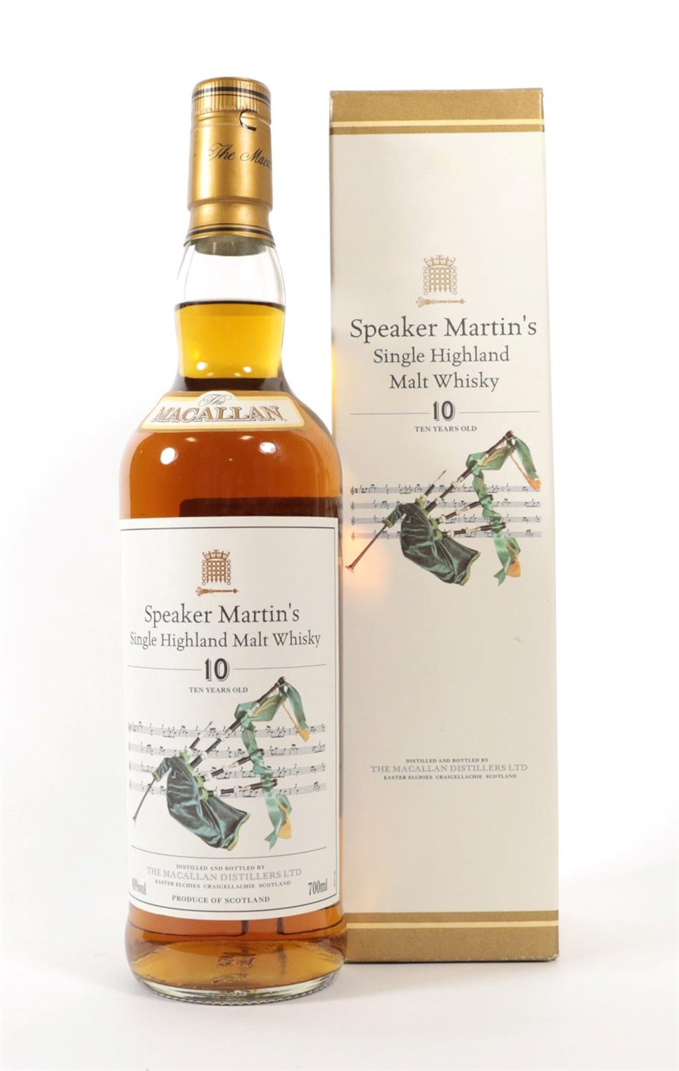 Lot 5099 - Macallan 10 Years Old, Speaker Martin's Single Highland Malt Whisky, 700ml 40% vol, in original...