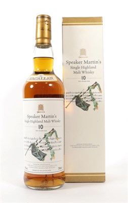 Lot 5099 - Macallan 10 Years Old, Speaker Martin's Single Highland Malt Whisky, 700ml 40% vol, in original...