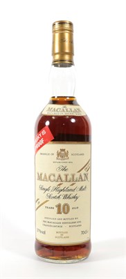 Lot 5100 - The Macallan Single Highland Malt Scotch Whisky 10 Years Old, 100° Proof, 57% vol 70cl (one...