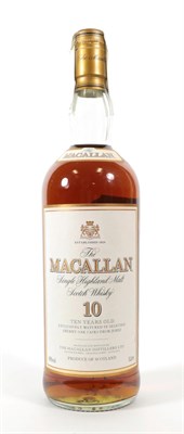 Lot 5103 - The Macallan Single Highland Malt Scotch Whisky 10 Years Old, 40% vol 1 Litre (one bottle)