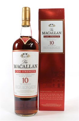 Lot 5104 - The Macallan Cask Strength Highland Single Malt Scotch Whisky 10 Years Old, 58.6% vol 1 Litre,...