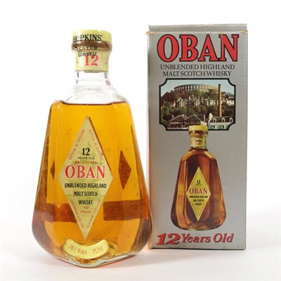 Lot 5110 - Oban 12 Years Old Unblended Highland Malt Whisky, 1970s decanter bottling, with stopper, 262/3...