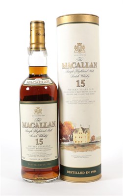 Lot 5119 - The Macallan Single Highland Malt Scotch Whisky 15 Years Old, distilled 1984, 43% vol 700ml, in...