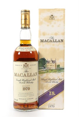 Lot 5123 - The Macallan Single Highland Malt Scotch Whisky 18 Years Old, distilled 1970, bottled 1988, 43% vol