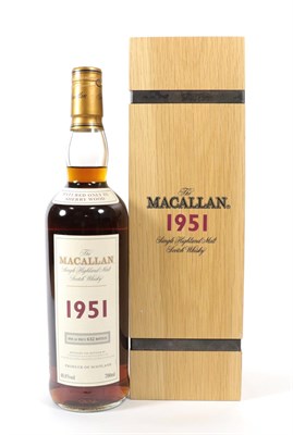 Lot 5184 - The Macallan 1951 Single Highland Malt Scotch Whisky, distilled December 1951, one of 632...