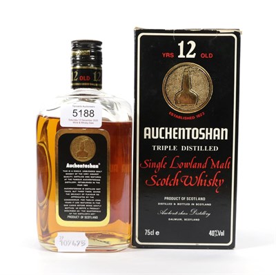 Lot 5188 - Auchentoshan 12 Years Old Single Malt Scotch Whisky, 1980s bottling, 40% vol 75cl, in original...