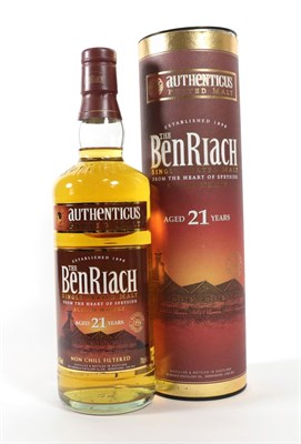 Lot 5210 - Benriach 21 Years Old Single Peated Malt Scotch Whisky, 46% vol 70cl, in original cardboard...