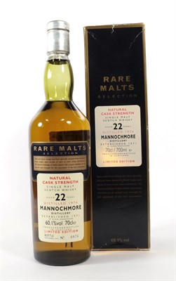Lot 5212 - Mannochmore 22 Years Old Natural Cask Strength Single Malt Scotch Whisky, from the Rare Malts...