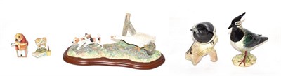 Lot 8A - Beswick Birds 'Lapwing', model No. 2416 and 'Magpie', model No. 2305; together with Border FIne...