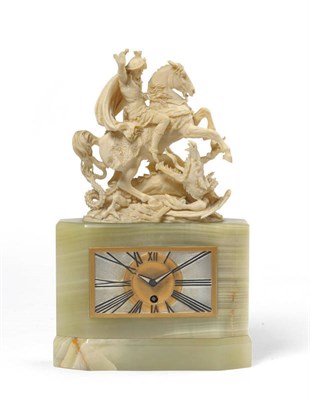 Lot 1543 - Ferdinand Preiss (1882-1943): "Saint George and the Dragon", A Carved Ivory Group, circa 1930,...