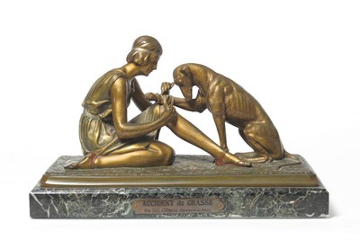 Lot 1544 - Demetre H Chiparus (Romanian 1886-1947): "Accident de Chasse" A Cold-Painted and Patinated...