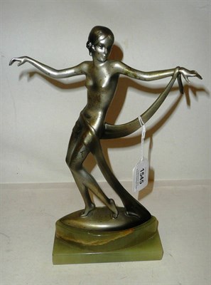 Lot 1545 - Josef Lorenzl (1892-1950): A Silvered and Cold-Painted Bronze Figure, Circa 1925, modelled as a...