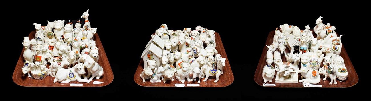 Lot 101 - Crested china to include a quantity of animal models, various factories (approximately 103)