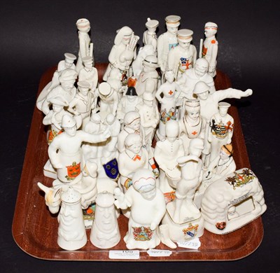 Lot 108 - Crested china to include figures etc (approximately 35)