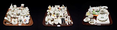 Lot 112 - Crested china to include miscellaneous, pin trays, trinket boxes etc (approximately 82)