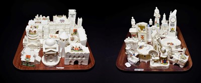 Lot 118 - Crested china to include statues, buildings, monuments etc (approximately 45 pieces)
