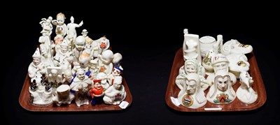 Lot 119 - Crested china to include figures, busts etc (approximately 49 pieces)