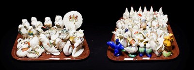 Lot 124 - Crested china to include bird models (approximately 73 pieces)