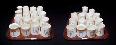 Lot 127 - Thirty W.H.Goss alphabet mugs