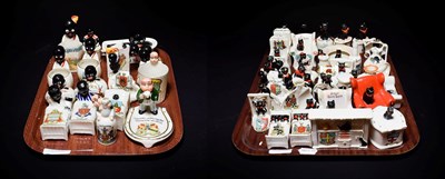 Lot 133 - Crested china to include Gollies, black cats (good luck) (approximately 56 pieces)