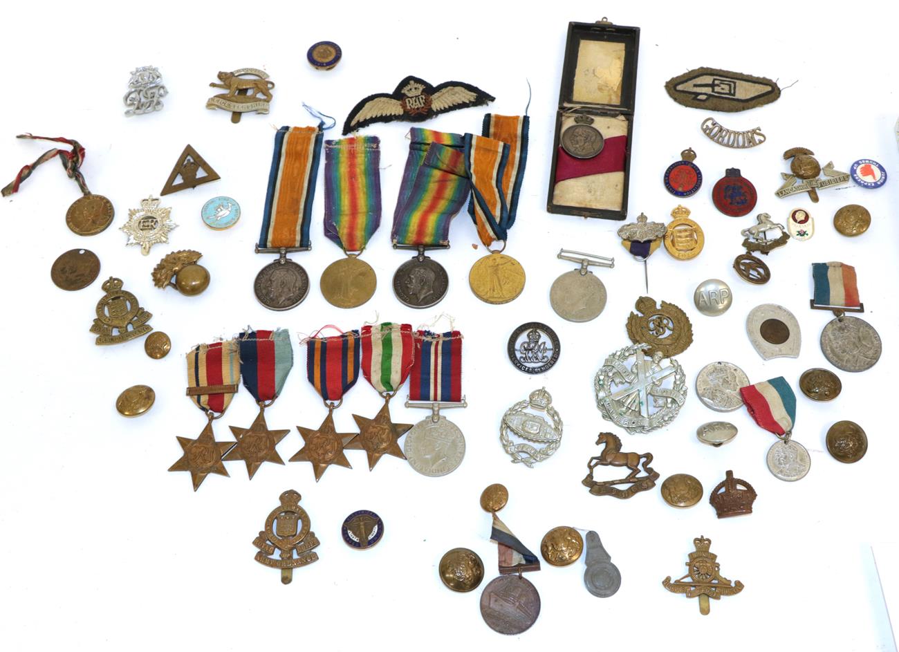 Lot 8 - Two First World War Pairs, each comprising British War Medal and Victory Medal, awarded to...