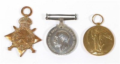 Lot 15 - A First World War Trio, comprising 1914-15 Star, British War Medal and Victory Medal, awarded...