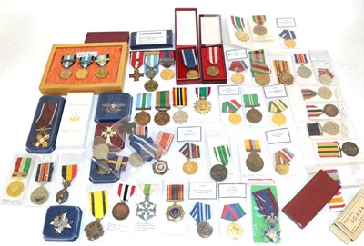 Lot 26 - A Collection of World Medals, including Cuban; Polish; Nigerian; Rhodesian; South African; Italian