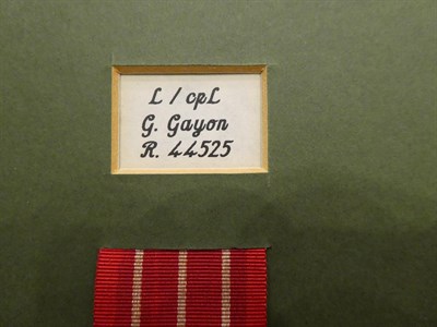 Lot 39 - A Bronze Cross of Rhodesia, to R44525 L/Cpl G Gayon Selous Scouts, officially impressed. B.C.R., 13