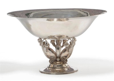 Lot 1559 - A Georg Jensen Silver Stemmed Bowl, designed by Gundorph Albertus, Model No. 468B, the openwork...