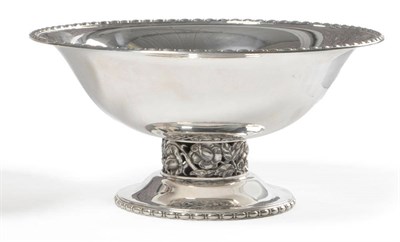 Lot 1560 - A Georg Jensen Silver Stemmed Bowl, designed by Johan Rohde, Model No.171, the bowl of flared...