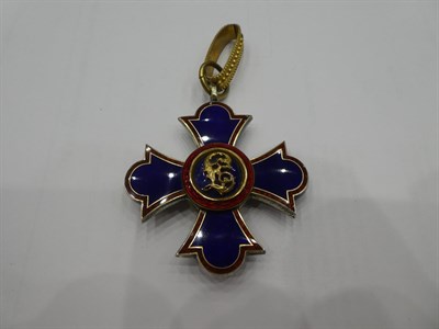 Lot 62 - A Continental Blue and Red Enamelled Garter Breast Star, Breast Badge and Collar Badge