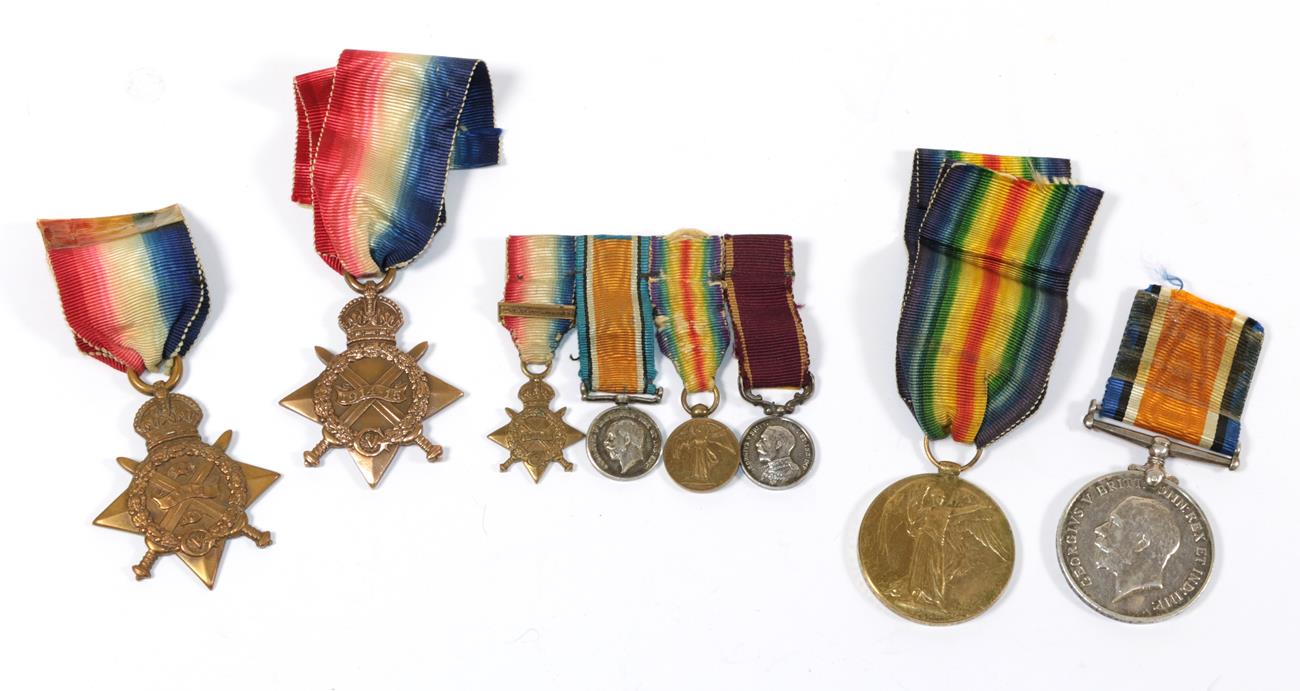 Lot 74 - Four Single First World War Medals, comprising a 1914 Star to 8649 PTE.J.HARGREAVES,...