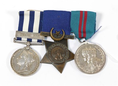 Lot 76 - A Victorian Trio of Campaign Medals, awarded to LIEUT.J.L. KAYE, 1/RL.BERKS:R:, comprising...