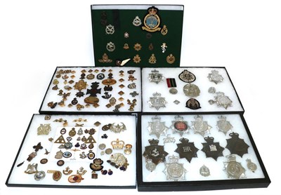 Lot 93 - A Quantity of British Military Badges, including cap, collar and lapel badges, rank pips, On...