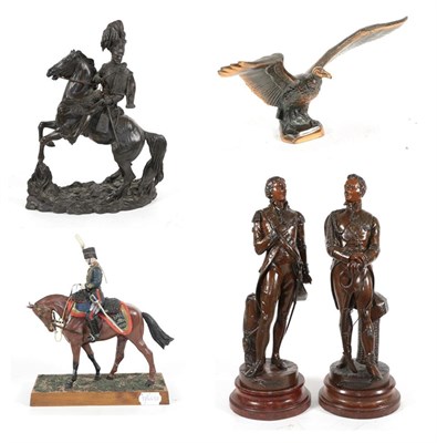Lot 106 - A Pair of Late 19th/Early 20th Century Bronzed Spelter Figures - ''Trafalgar'' and ''Waterloo'', as