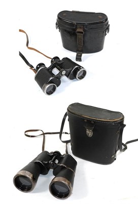 Lot 108 - A Pair of Second World War German 6 x 30 Dienstglas Binoculars, numbered 25087, H/6400, with...