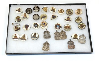 Lot 113 - A Collection of Twenty Three Mother of Pearl Sweetheart Brooches, to the British Army, Royal...