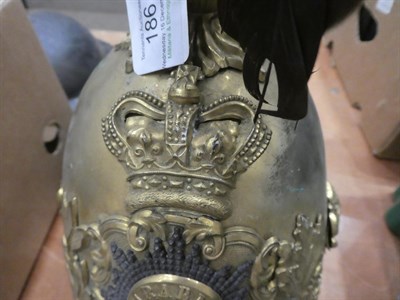Lot 186 - A Victorian 1847 ''Albert'' Pattern Officer's Gilt Brass Helmet to The Carabiniers, with tall...