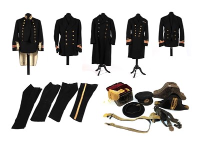 Lot 194 - A Comprehensive Collection of George V Royal Navy Uniforms to a Medical Officer, post 1918,...