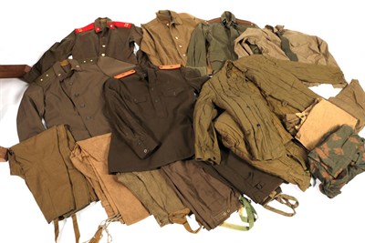 Lot 201 - A Quantity of Mainly Post-War Russian Uniforms, including a Sniper's camouflage meshy jacket...