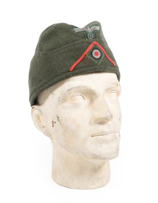 Lot 209 - A Copy of a German Third Reich Artillery EM/NCO's Overseas Cap, with machine woven eagle and...