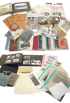 Lot 214 - A Quantity of German Third Reich Ephemera, including a ''Wiking'' SS Panzer-Division Indentity Book