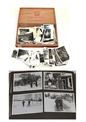 Lot 240 - A Scarce German Third Reich SS Police Photograph Album, with black/green embossed leather look...